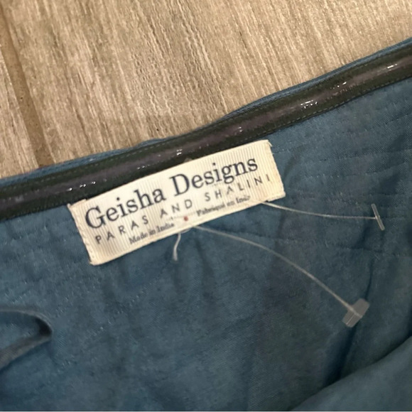 Geisha Designs Pleated Strapless Floral Midi Dress Anthropologie BHLDN S… - Picture 3 of 3